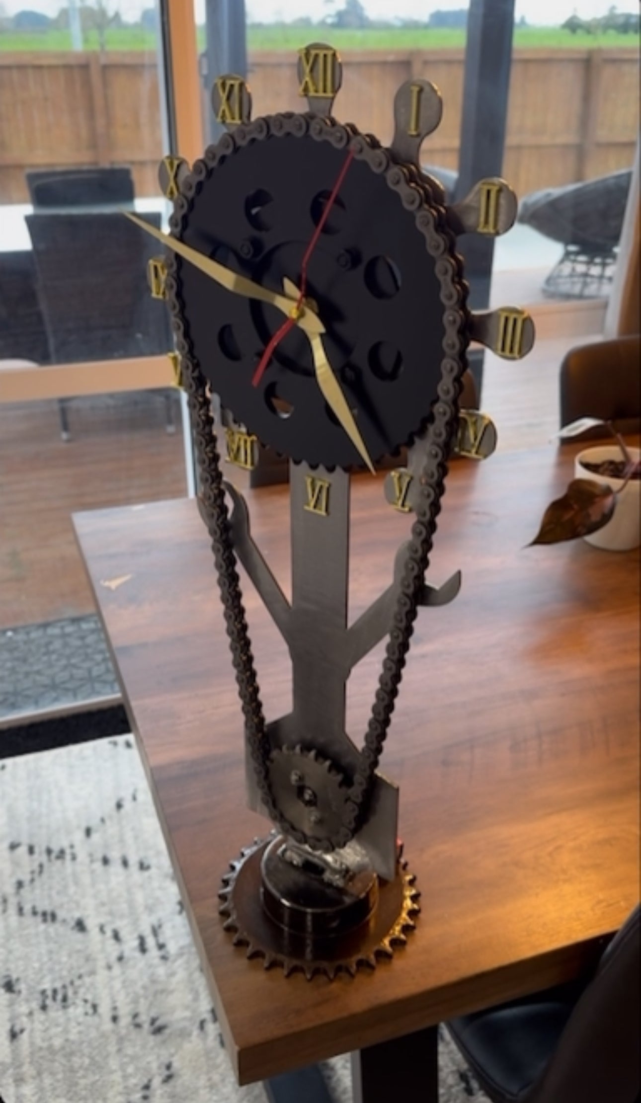 Chain Clock Spinning sprocket & chain clock – Benjineering