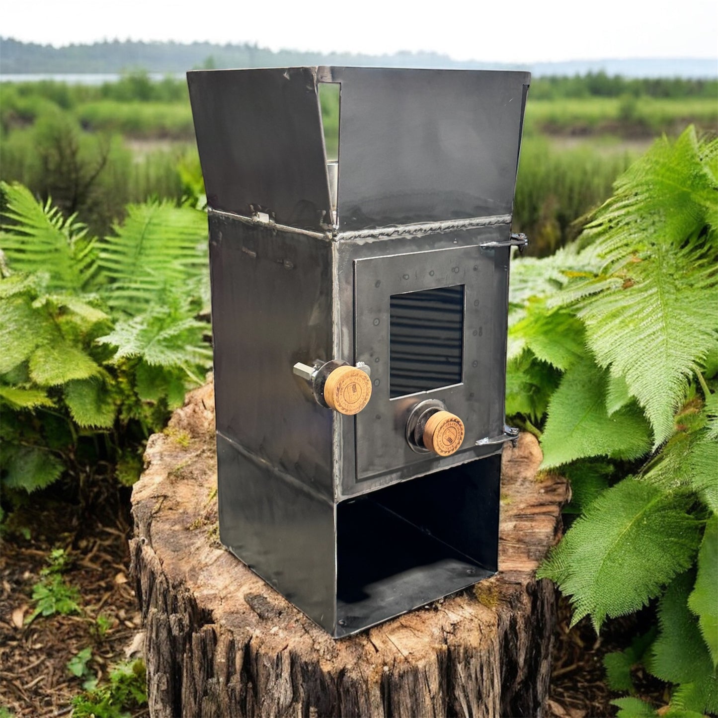 Large sauna fireplace
